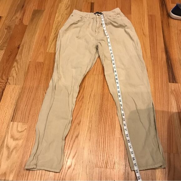asos design tan linen blend pant size 4 - Picture 8 of 9